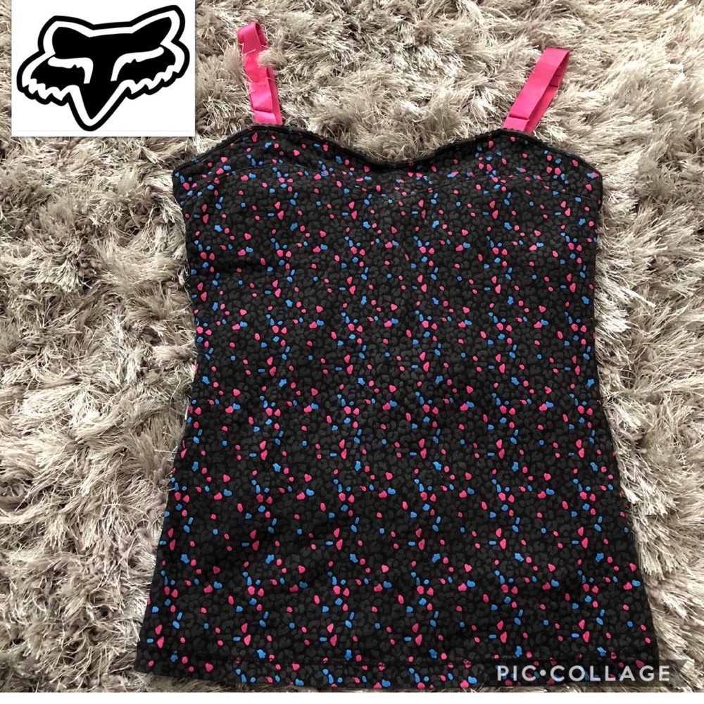 FOX Tank Top with built on Bra and adjustablestrap